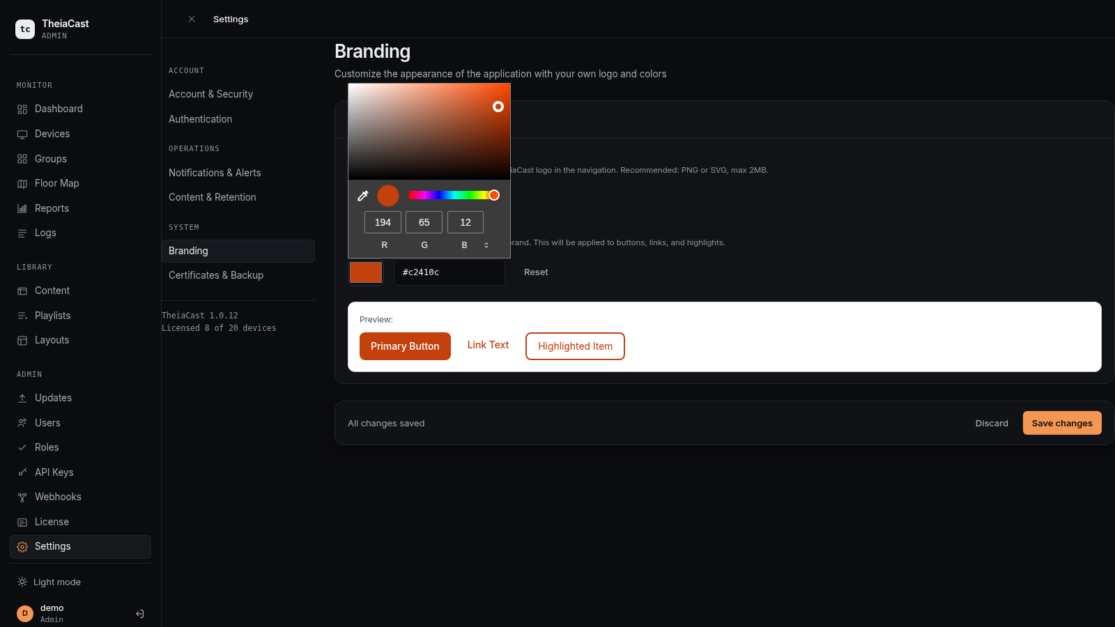 Primary color picker